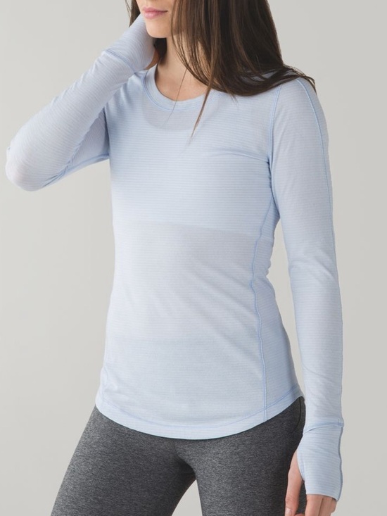 lululemon athletica Tops - Lululemon 5 Mile Long Sleeve Heathered Chalk Size 4 – Running & Activewear